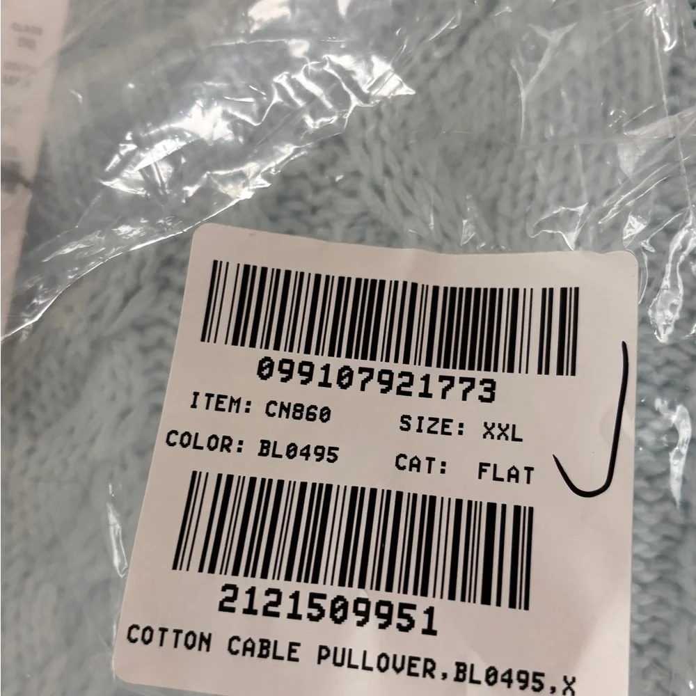J.Crew Cable-knit crewneck sweater Midday Skies